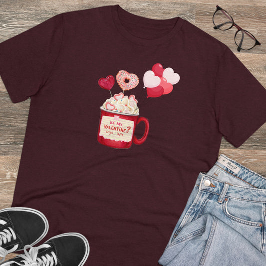 Donut hearts on a cup T-shirt , Valentine's edition - Unisex
