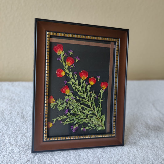 Vibrant  Pressed floral Frame